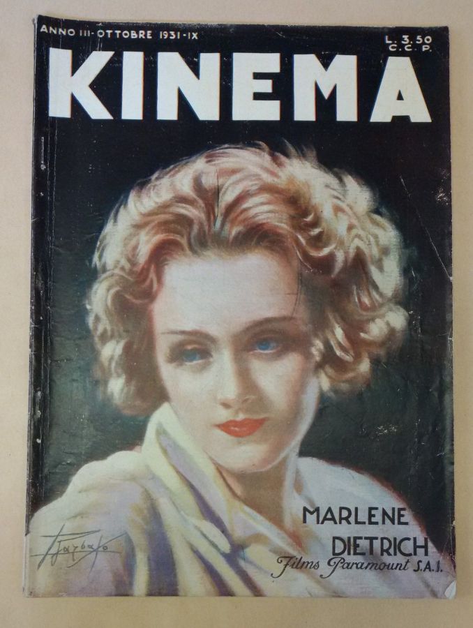 KINEMA (It) magazine side cover October 1931