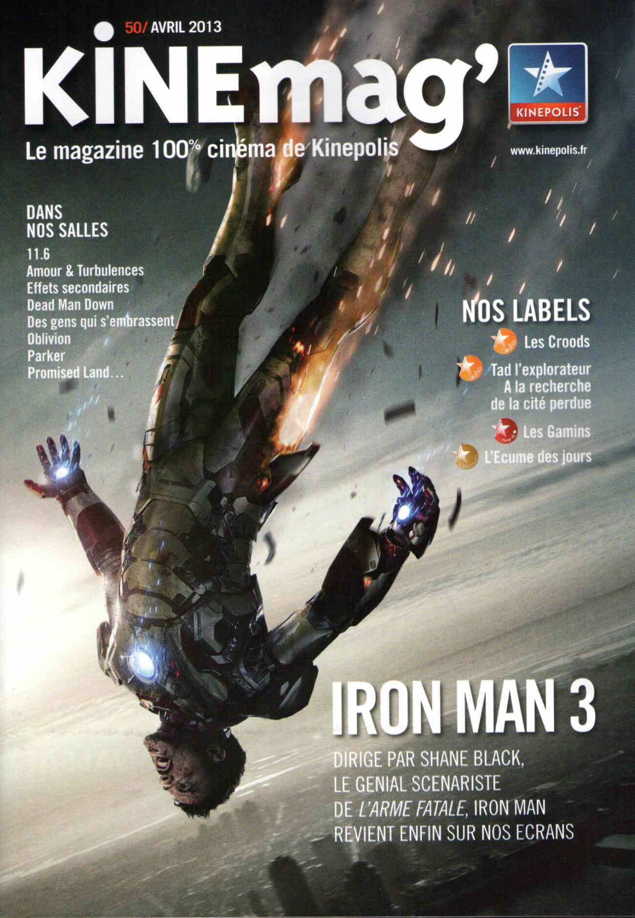 KINEMAG magazine side cover Issue 50 April 2013