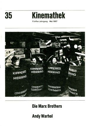 KINEMATHEK magazine side cover Issue 35 May 1967