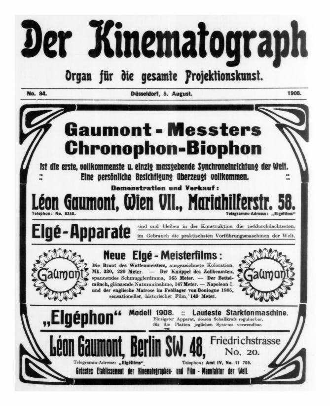 KINEMATOGRAPH | DER magazine side cover Issue 84 5 August 1908