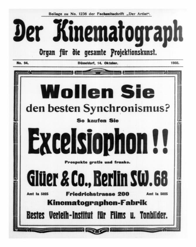 KINEMATOGRAPH | DER magazine side cover Issue 94 14 October 1908