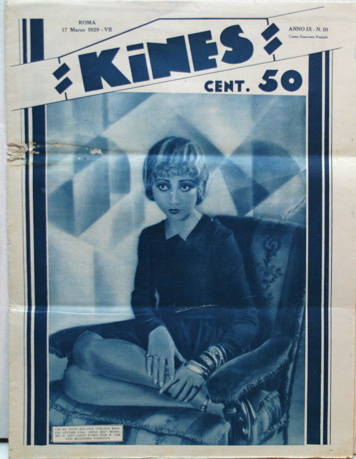 KINES magazine side cover Issue 10 17 March 1929