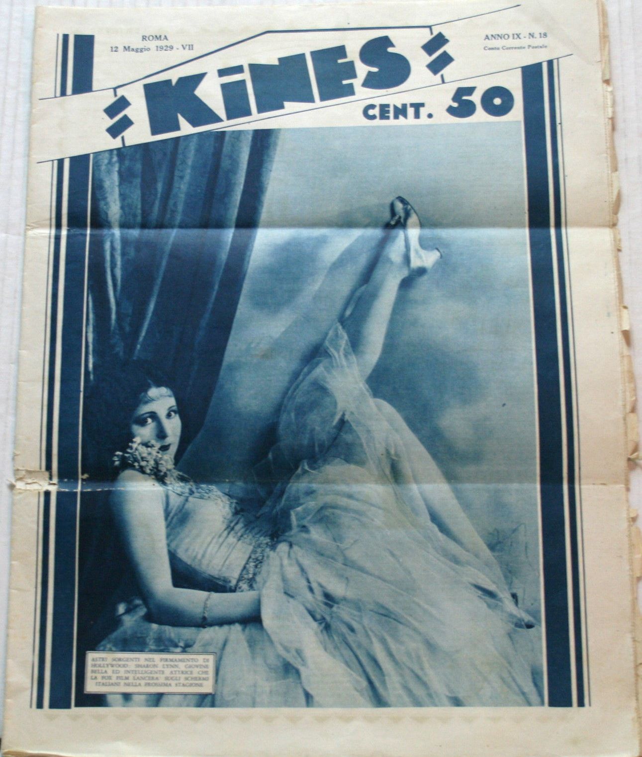 KINES magazine side cover Issue 18 12 May 1929