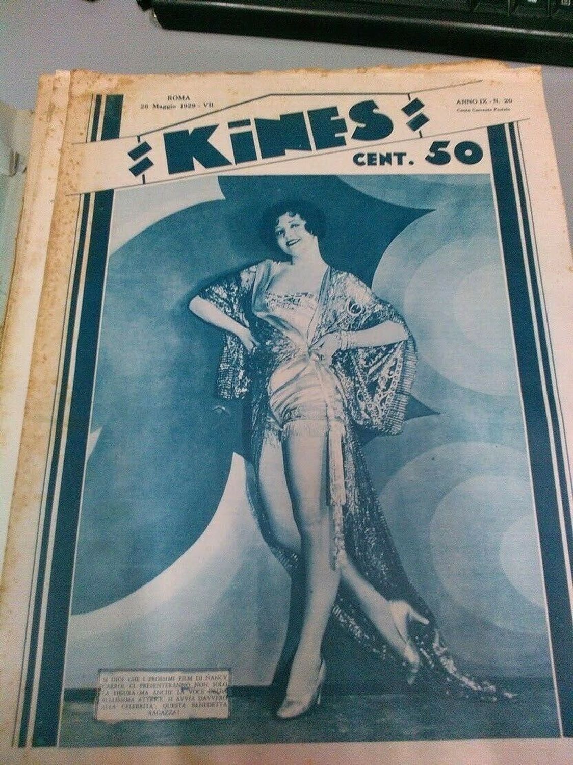 KINES magazine side cover Issue 20 26 May 1929