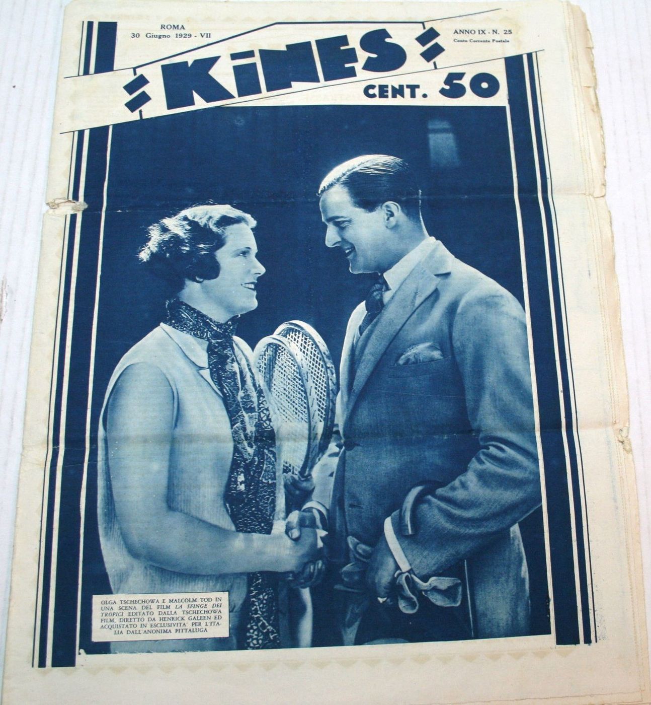 KINES magazine side cover Issue 25 30 June 1929