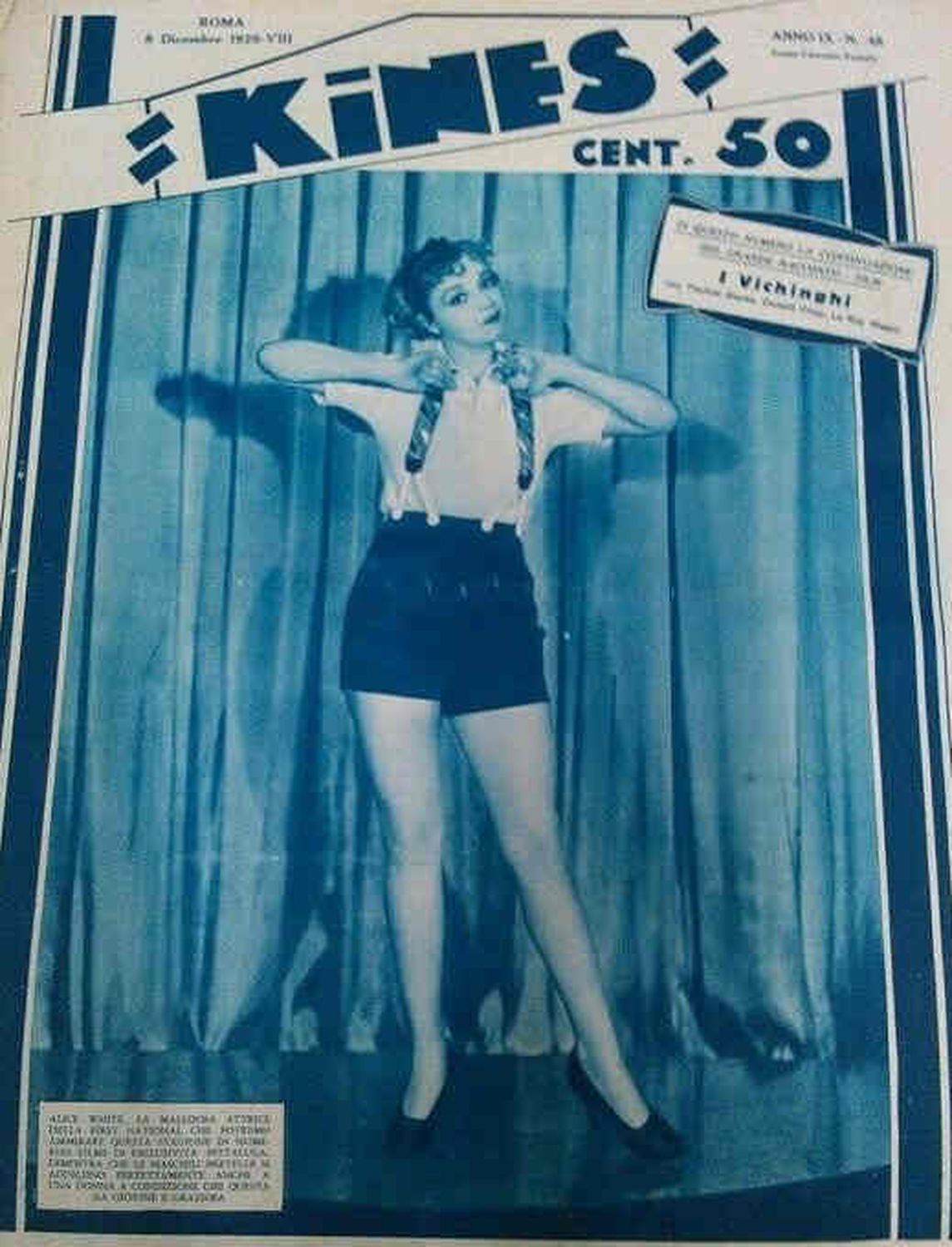 KINES magazine side cover Issue 48 8 December 1929