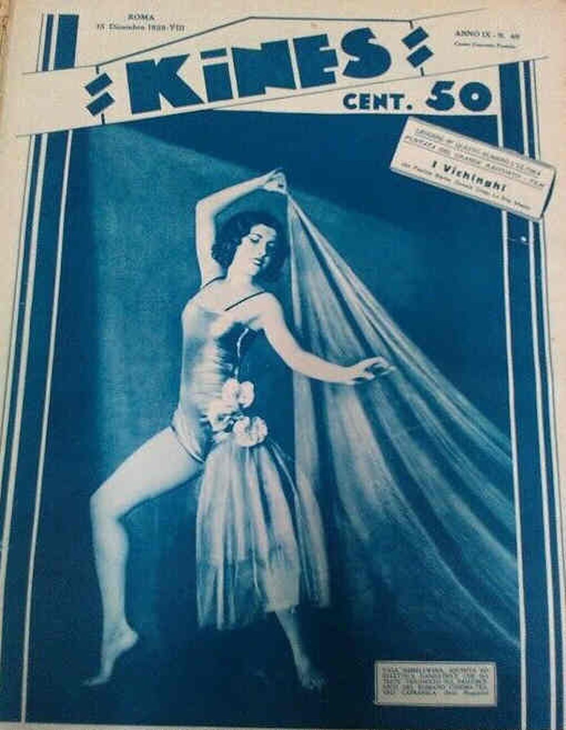 KINES magazine side cover Issue 49 18 December 1929