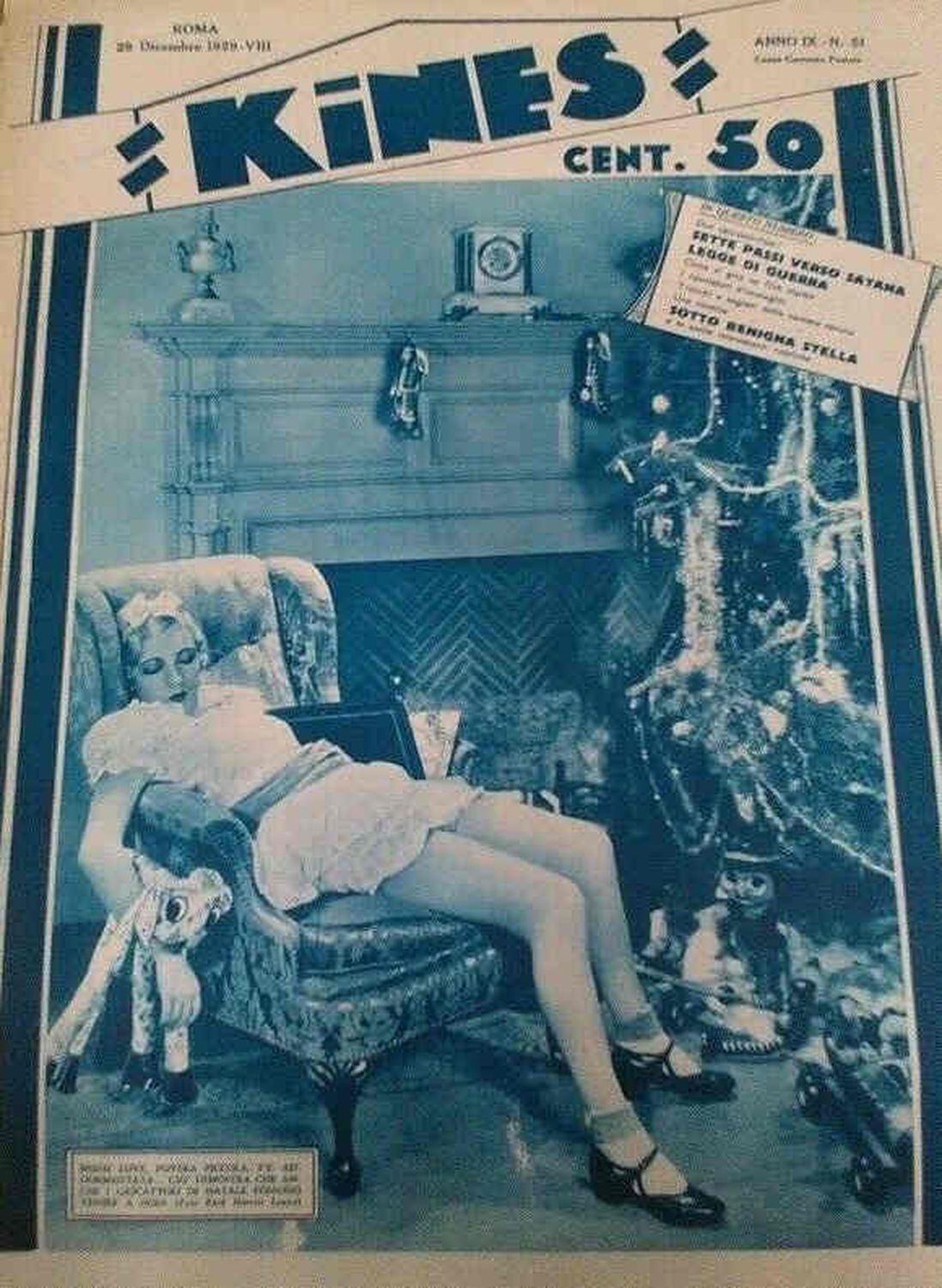 KINES magazine side cover Issue 51 29 December 1929