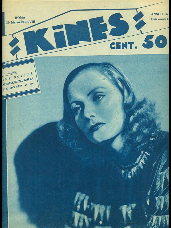 KINES magazine side cover Issue 13 30 March 1930