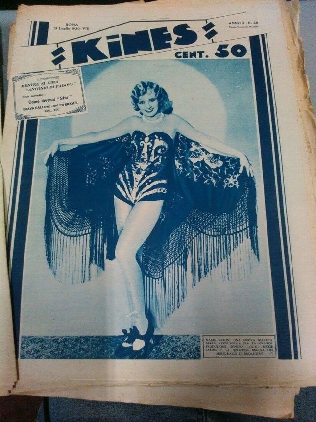 KINES magazine side cover Issue 28 13 July 1930