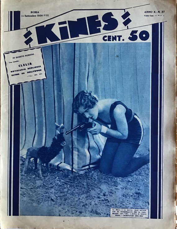 KINES magazine side cover Issue 37 14 September 1930