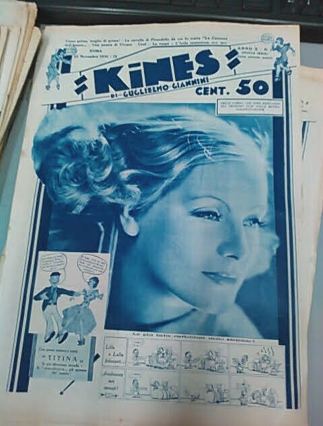 KINES magazine side cover Issue 1 23 November 1930