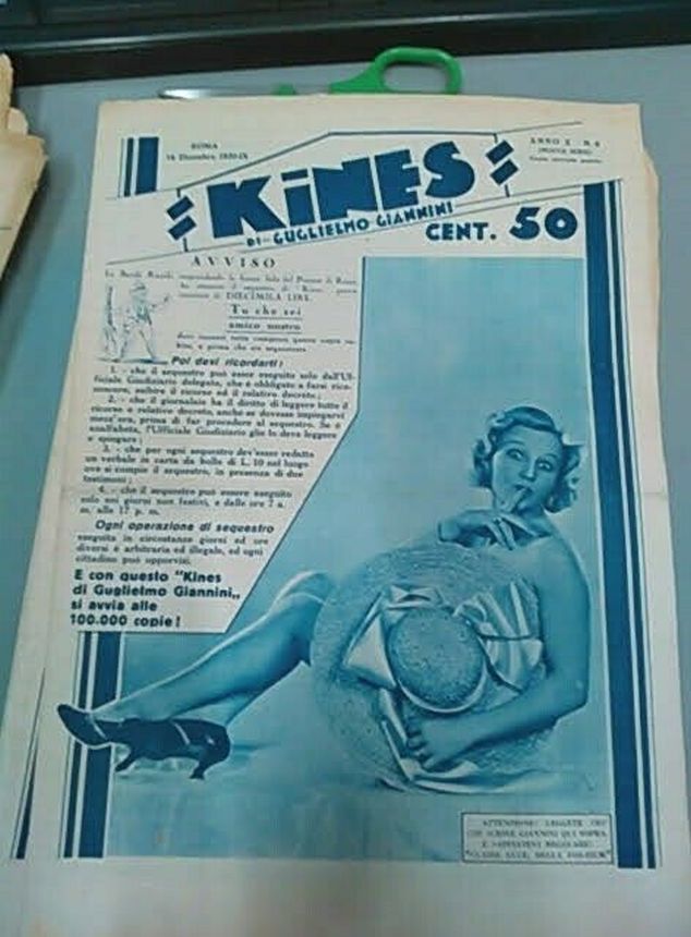 KINES magazine side cover Issue 4 14 December 1930