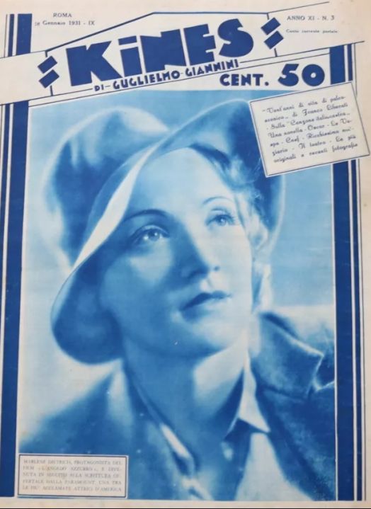 KINES magazine side cover Issue 3 18 January 1931