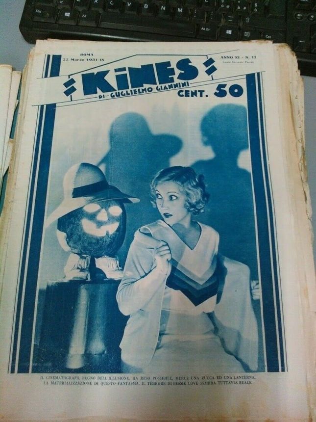 KINES magazine side cover Issue 12  Nuova Serie 22 March 1931