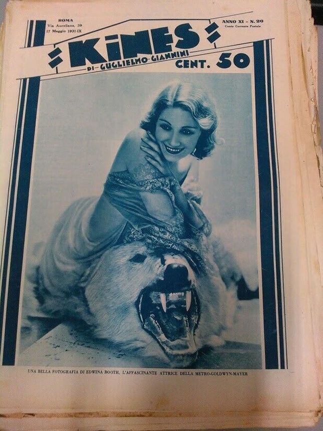 KINES magazine side cover Issue 20 17 May 1931