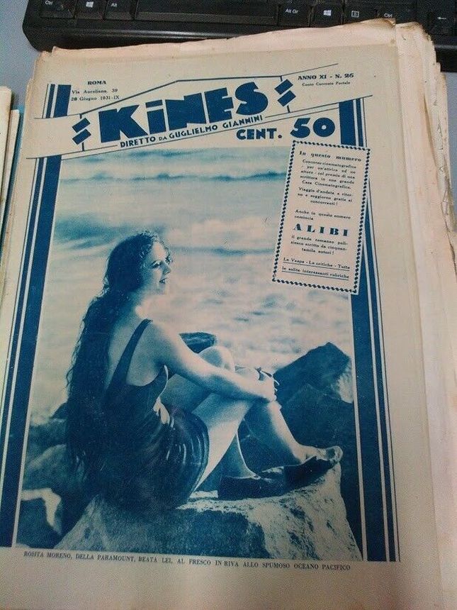 KINES magazine side cover Issue 26 28 June 1931