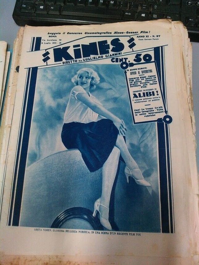 KINES magazine side cover Issue 27 5 July 1931
