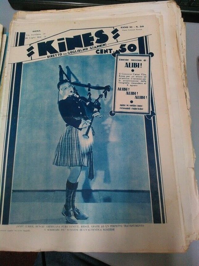 KINES magazine side cover Issue 30 26 July 1931