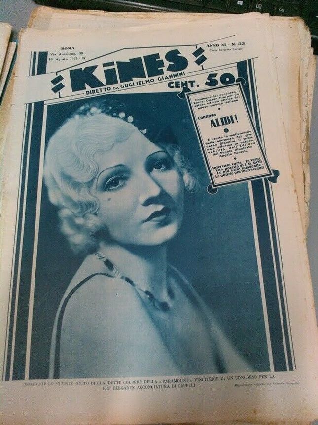 KINES magazine side cover Issue 33 16 August 1931
