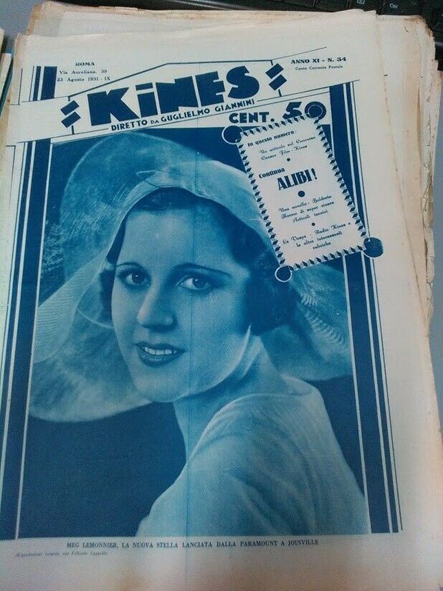 KINES magazine side cover Issue 34 23 August 1931