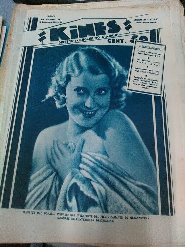 KINES magazine side cover Issue 37 13 September 1931