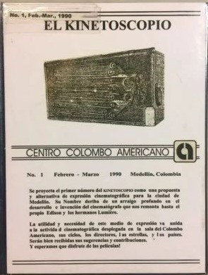 KINETOSCOPIO magazine side cover Issue 1 February/March 1990