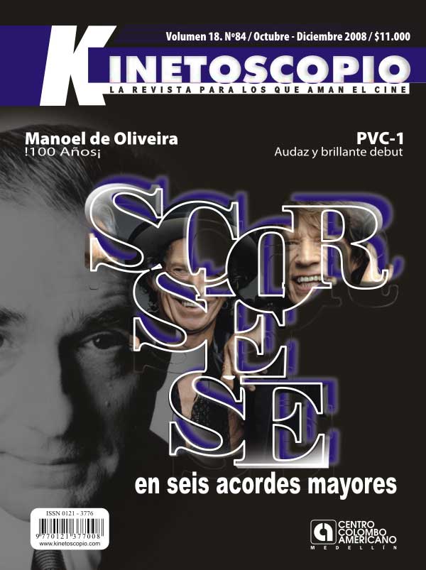KINETOSCOPIO magazine side cover Issue 84 October/November/December 2008
