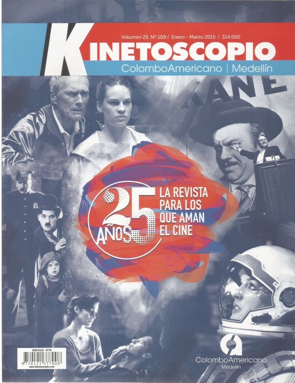 KINETOSCOPIO magazine side cover Issue 109  January/February 2015