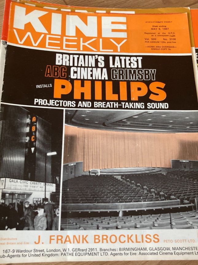 KINE WEEKLY magazine side cover 6 May 1967
