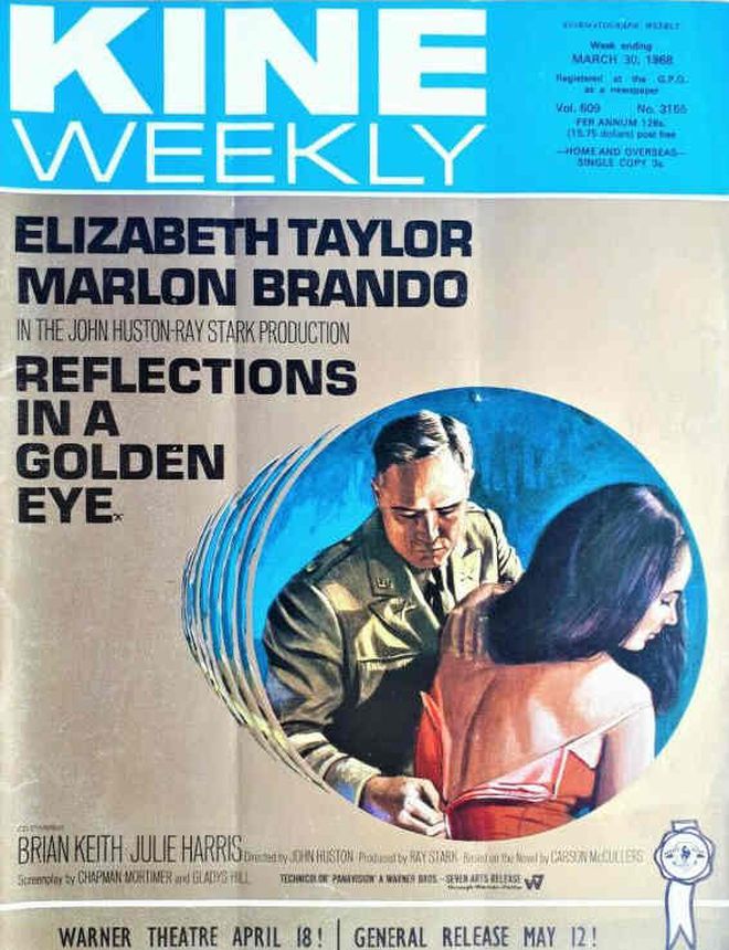 KINE WEEKLY magazine side cover 30 March 1968