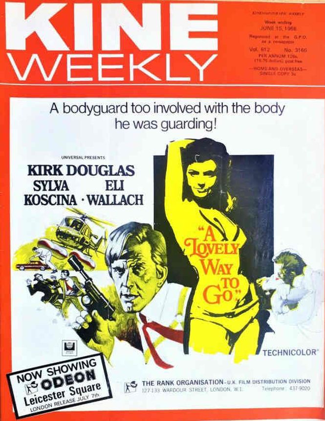 KINE WEEKLY magazine side cover 15 June 1968