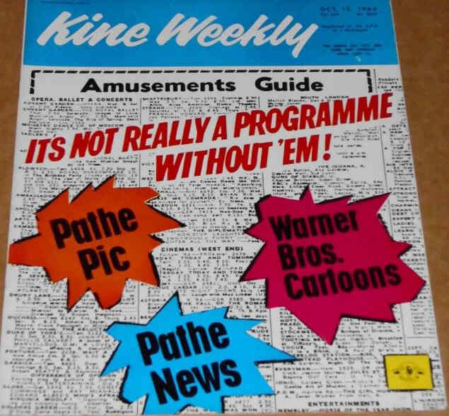 KINE WEEKLY magazine side cover 15 October 1964