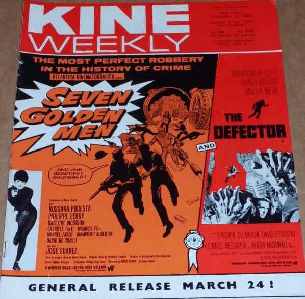 KINE WEEKLY magazine side cover 17 February 1968