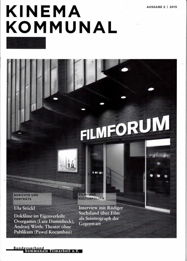 KINEMA KOMMUNAL magazine side cover Issue 2  2015