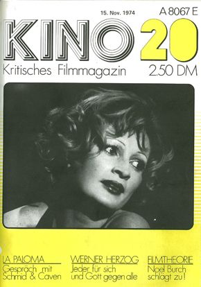 KINO (1973) magazine side cover Issue 20 November 1974