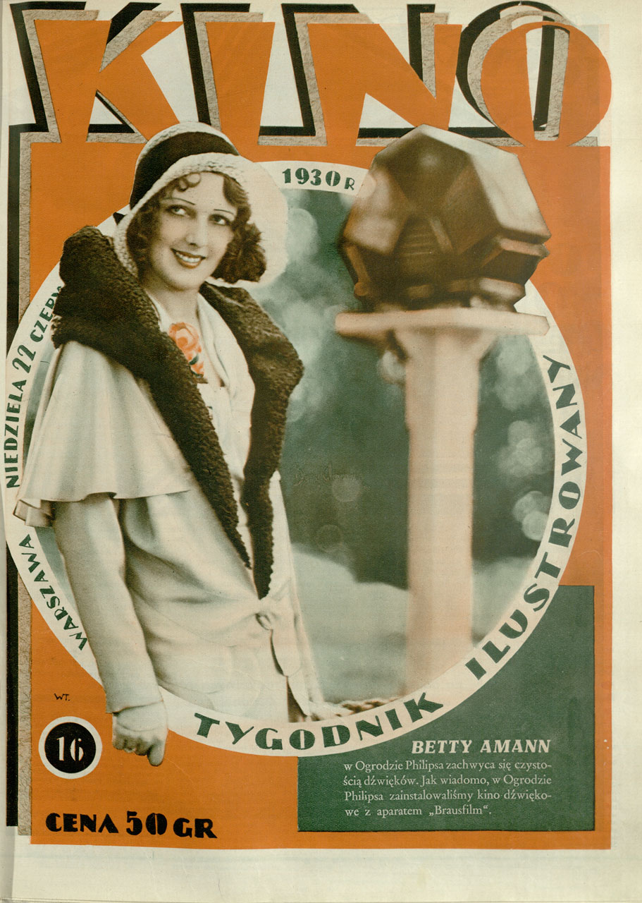 KINO TYGODNIK ILUSTROWANY magazine side cover Issue 16 22 June 1930
