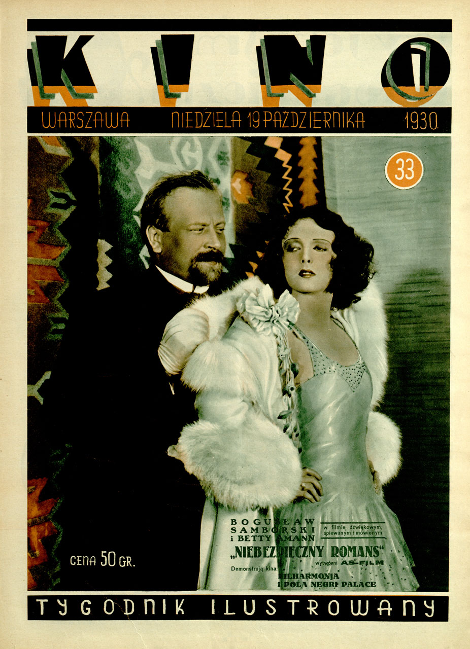 KINO TYGODNIK ILUSTROWANY magazine side cover Issue 33 19 October 1930