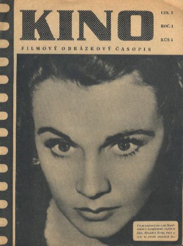 KINO (Czech) magazine side cover Issue 5  1946