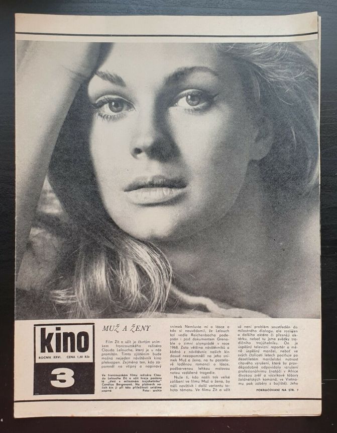 KINO (Czech) magazine side cover Issue 3  1971