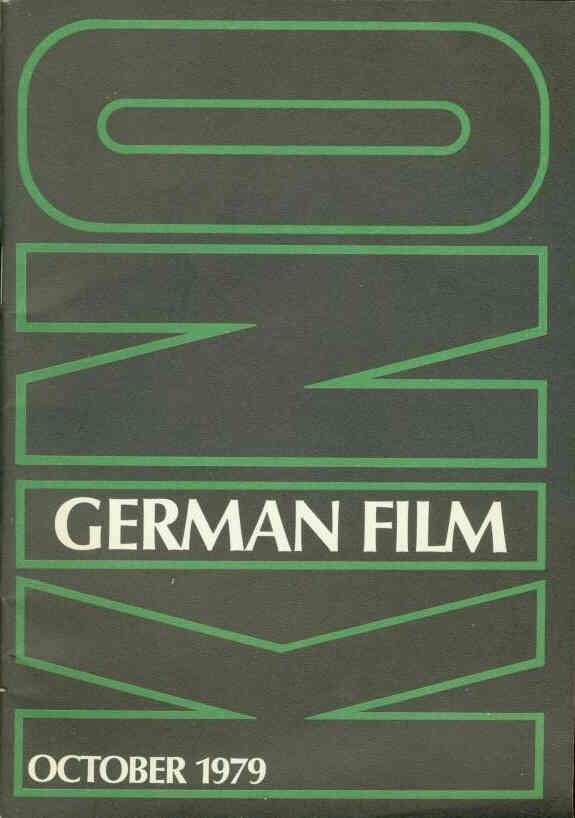 KINO-GERMAN FILM magazine side cover Issue 1 October 1979