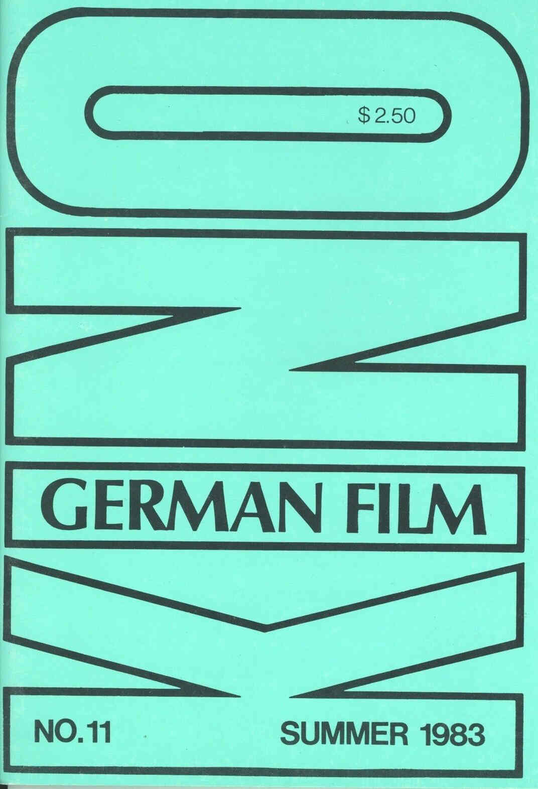 KINO-GERMAN FILM magazine side cover Issue 11 Summer 1983