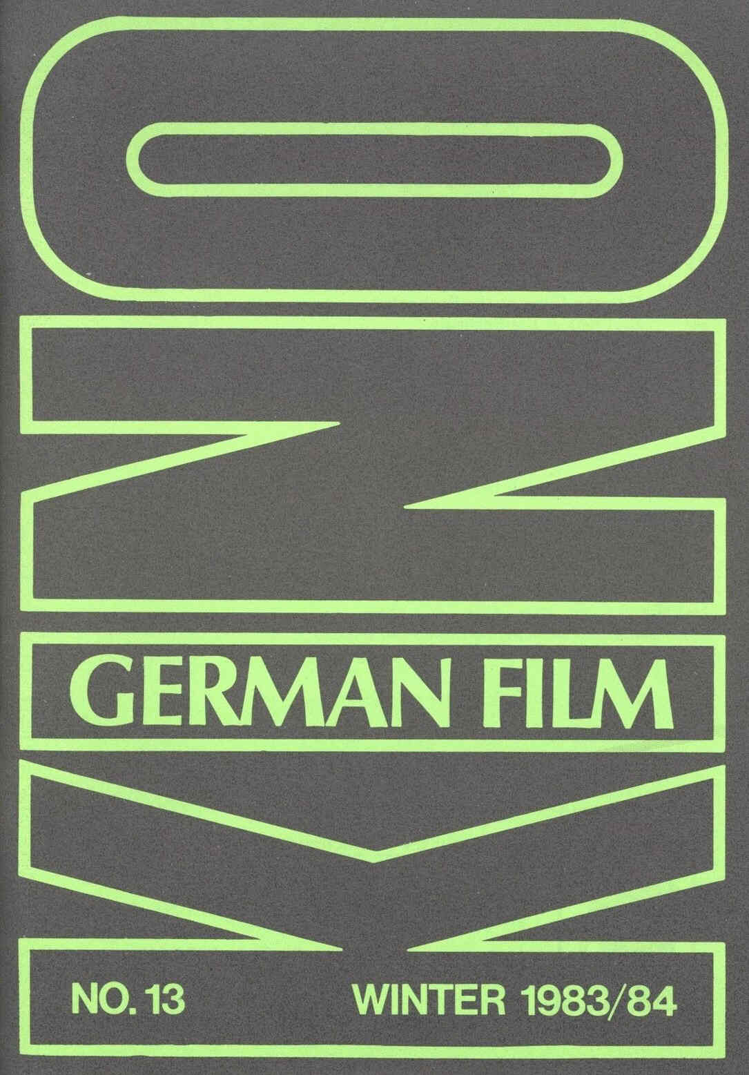 KINO-GERMAN FILM magazine side cover Issue 13 Winter 1983