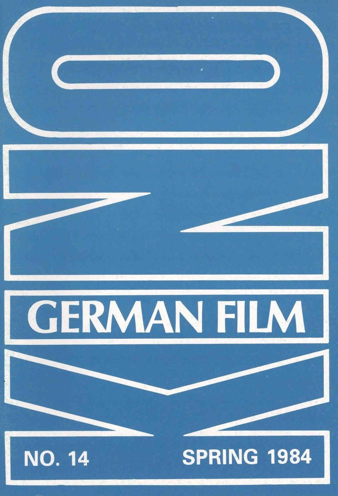 KINO-GERMAN FILM magazine side cover Issue 14 Spring 1984