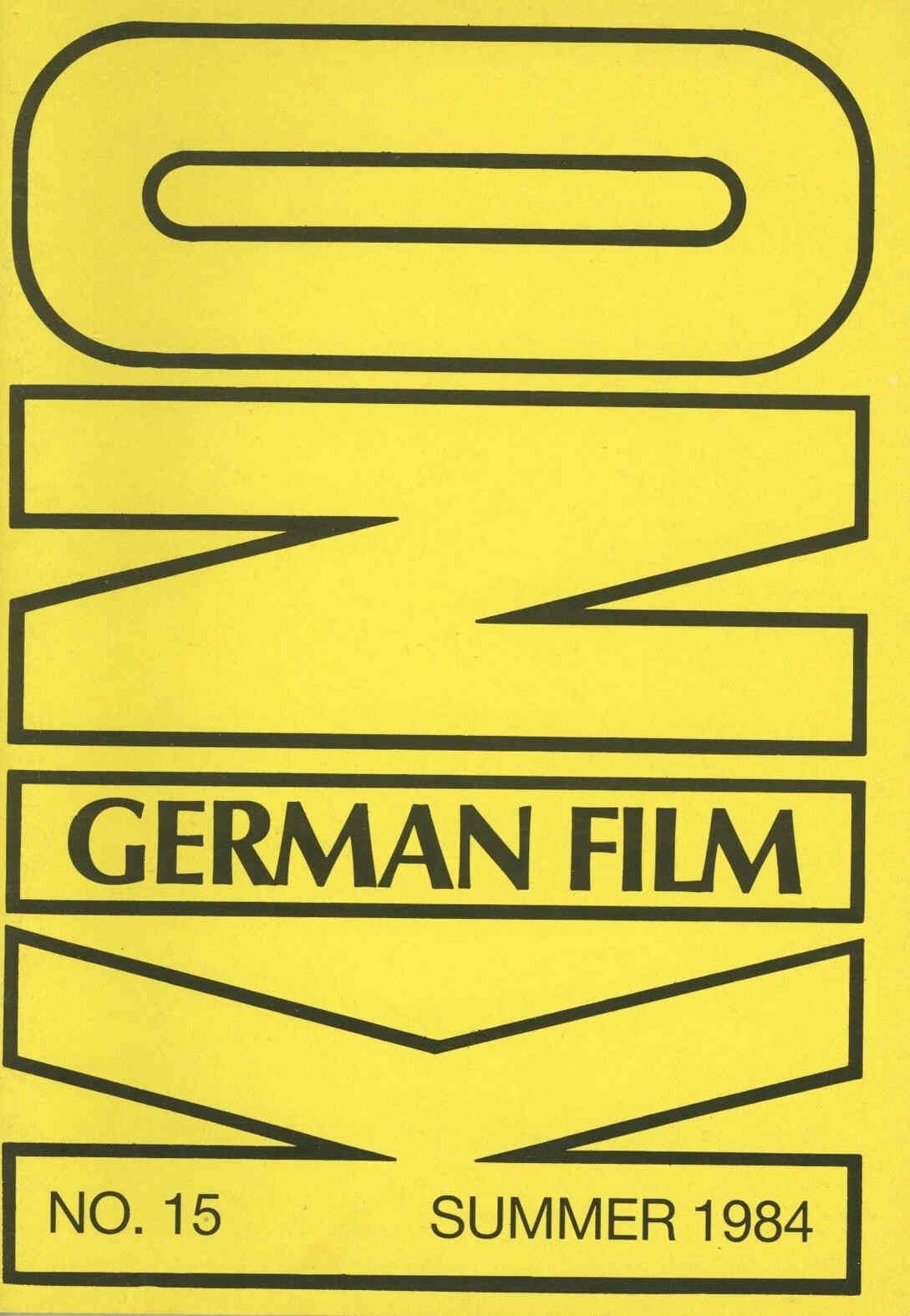 KINO-GERMAN FILM magazine side cover Issue 15 Summer 1984