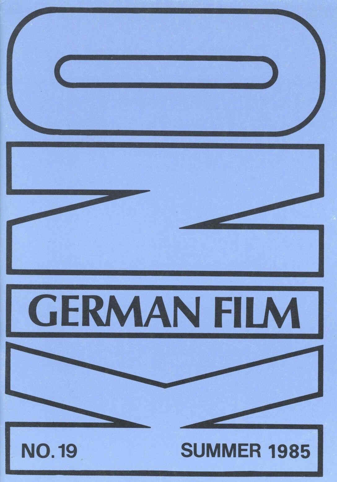 KINO-GERMAN FILM magazine side cover Issue 19 Summer 1985