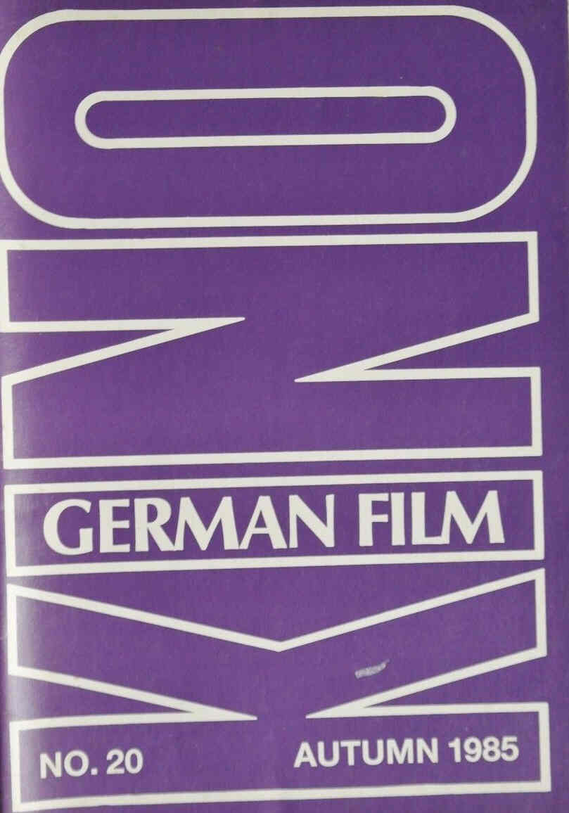 KINO-GERMAN FILM magazine side cover Issue 20 Autumn 1985