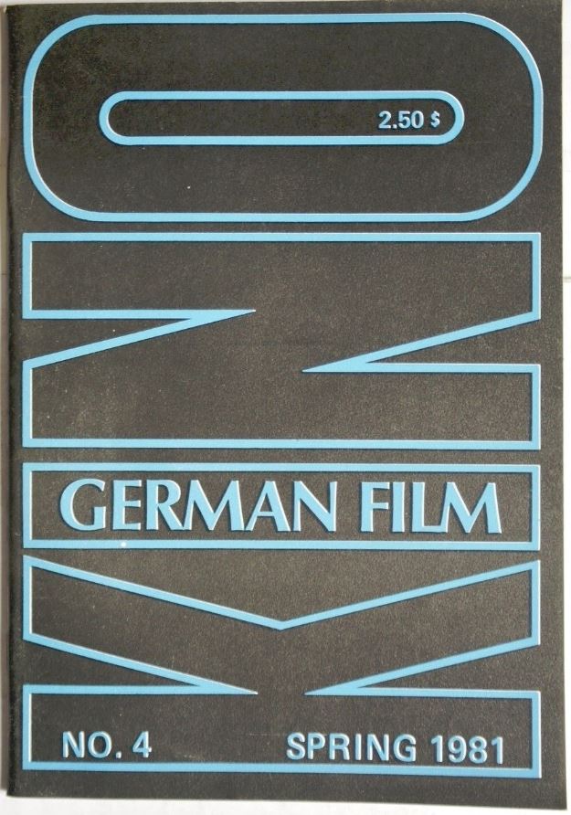 KINO-GERMAN FILM magazine side cover Issue 4 Spring 1981