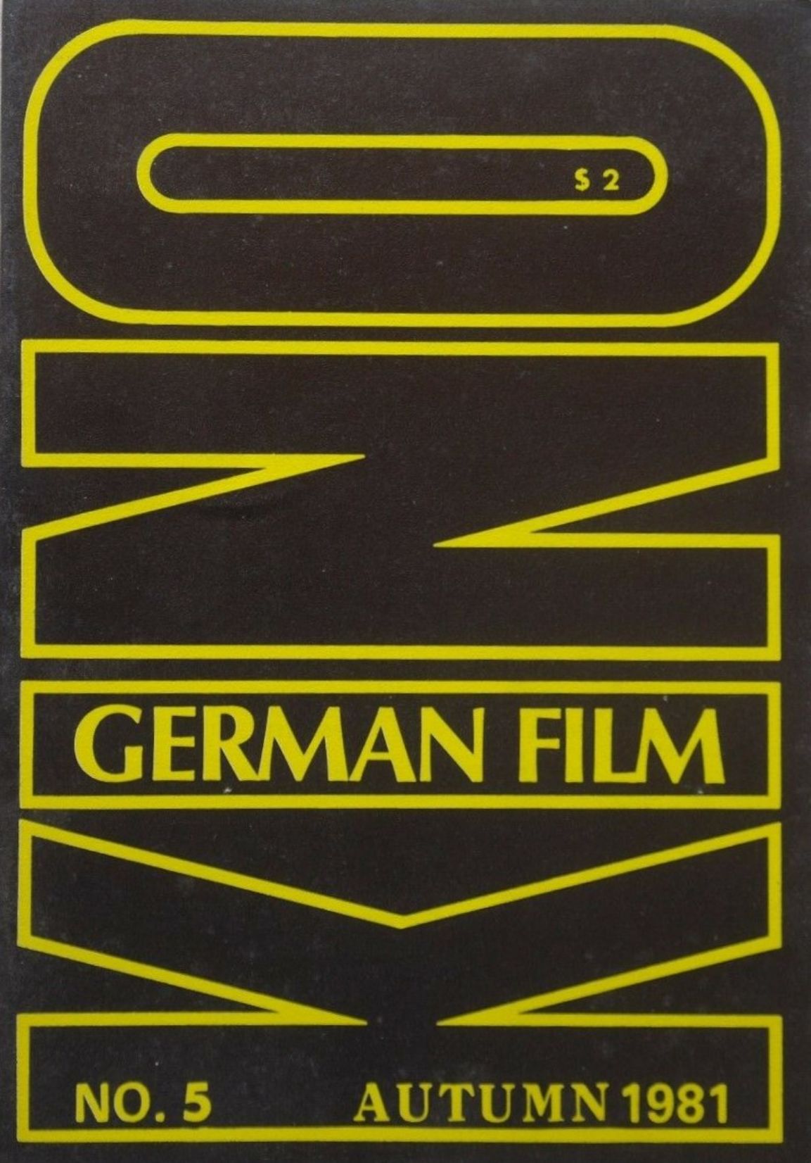 KINO-GERMAN FILM magazine side cover Issue 5 Autumn 1981