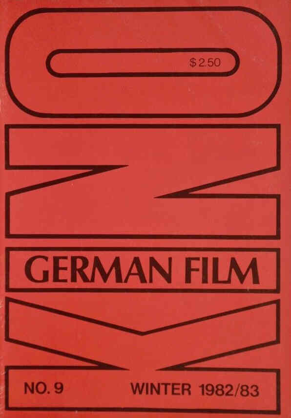 KINO-GERMAN FILM magazine side cover Issue 9 Winter 1982